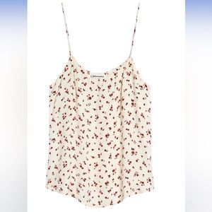 Reformation Atticus Camisole with Red Flowers